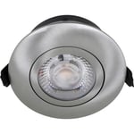 Nordtronic Low Profile Flexible Infällda spotlight, Ø8,3 cm, DTW, borstad alu