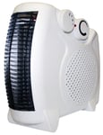 2 in 1 Fan Heater 2KW 2000W Small Portable Electric Hot Warm Air Upright Flatbed