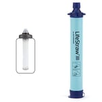 LifeStraw Universal Kit de filtration d’eau pour gourde, compatible avec certains modèles des marques Hydroflask, Camelbak, Klean Kanteen & Filtre à eau Personnel, Bleu, 1 Unité
