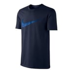 NIKE M NSW Tee Hangtag Swoosh T-Shirt à Manches Courtes pour Homme S Multicolore - Obsidienne/Bleu (Dark Obsidian/Varsity Royal)