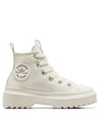 Converse Girls Lugged Lift Hi Top Trainers - Off White, Off White, Size 12 Younger
