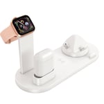UD15 - 3-i-1 Trådløs Oplader dock til iPhone / Apple Watch / AirPods - Hvid
