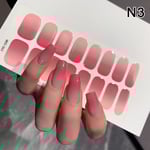 1 Ark Gel Nagel Wraps Polish Strips Semi Härdad Gel Nagel Sticker N3