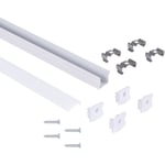 Barcelona Led - Profilé de surface en aluminium avec diffuseur - Kit complet - - Blanc - Blanc