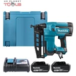 Makita DBN600RTJ 18V LXT Finishing Nailer + 2 x 5.0Ah Batteries, Charger & Case