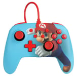 PowerA Switch Enhanced Wired Controller - Mario Punch Blue And Red