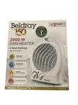 Beldray Space Heater Quiet Fan 2 Heat Settings Cool Air Func Adjustable Portable