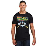 Back To The Future Men's Delorean T Shirt, Black (Black Blk), M UK