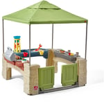 Step2 - All Around Speelpatio Maison Enfant Patio en plastique pour enfants avec cuisine et accessoires Comprend table de jeu sable et eau - Vert