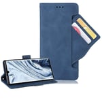 DOINK Case Compatible with Huawei Honor 50 5G | Huawei Nova 9, Premium TPU+PU Folio Multi-card Slot Wallet Cash Cover Skin Texture Flip Protective Shell - Blue