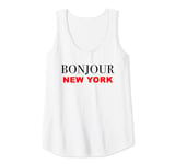 Womens Bonjour New York Chic Fashion Stylish Graphic Tank Top Shirt Tank Top