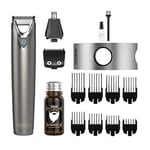 Wahl Stainless Steel Face and Body Grooming Gift Set, Beard Trimmers Men, Beard