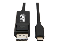 Tripp Lite USB C to DisplayPort Adapter Cable USB 3.1 Gen 1 Locking 4K USB Type-C to DP, USB C to DP, 3ft - DisplayPort-kabel - 24 pin USB-C (hane) vändbar till DisplayPort (hane) låst - USB 3.1 Gen 1 / Thunderbolt 3 / DisplayPort 1.2 - 90 cm - stöd för 4K, USB-ström - svart