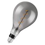 OSRAM Vintage Edition 1906 Ampoule LED à Filament Spirale | Culot E27 | Forme Oval 160mm Smoke | Dimmable | Blanc Chaud 1800K | 5W (équivalent 12W)