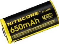 Nitecore NL1665R, Laddningsbart batteri, Litium-Ion (Li-Ion), 3,6 V, 1 styck, 650 mAh, 2,34 wh