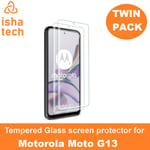For Motorola Moto G13 Clear Gorilla Tempered Glass Screen Protector Film Cover