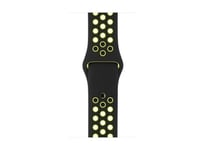 Genuine Apple Watch Strap Nike Sport Band Black/Volt Green (42mm) [New]