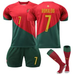 Jalkapallopaita Match Rack Kids Adult - Ronaldo 7 Portugali Green Red