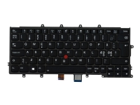 Chicony - Erstatningstastatur for bærbar PC - med Trackpoint - bakbelysning - QWERTY - Nordisk - FRU - for ThinkPad A275 20KC, 20KD X270 20HM, 20HN, 20K5, 20K6