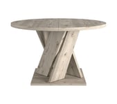 Table ronde + allonge FOREST Imitation chêne