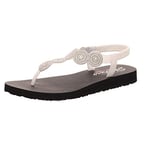 Skechers Women Meditation Open Toe Sandals, White (White Wht), 6 UK (39 EU)