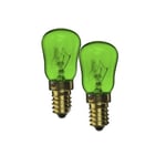 Narva päronlampa grön E14 15W 2-pack
