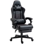 Racing Gaming Chair and Arm Faux Leather Gamer Recliner Home Office