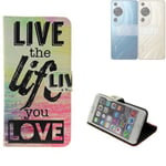 360° wallet case protective cover for Huawei P60 Pro Design love