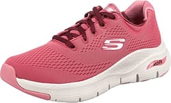 Skechers Women's Arch Fit Big Appeal Sneaker,Rose Mesh / Burgundy Trim,6 UK