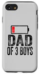 iPhone SE (2020) / 7 / 8 Dad of 3 Boys low battery from Son Father's Day Birthday Case