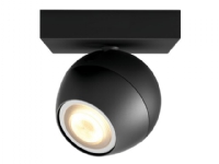 Philips Hue White ambiance Buckram - Spotlight - LED-glödlampa - GU10 - 5 W (motsvarande 50 W) - klass G - varmt till kallt vitt ljus - 2200-6500 K - svart