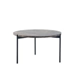 Adea - Plateau Round Table Ø60 cm - Brun - Brun - Soffbord - Metall/Sten