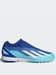 adidas X Laceless Crazy Fast.3 Astro Turf Football Boots - Blue, Blue, Size 8, Men