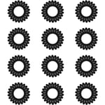 Hårband, 12 st svarta plastkrullar, spiralformade hästsvanshållare, telefonkabel Bobbles Bands Set för kvinnor flickor håraccessoarer black