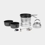 Trangia Gaskök 25 Large, 2100 W + 2 kittlar, 1 stekpanna i NS / Non Stick-teflon vindskydd UL UltraLight-aluminium kaffepanna griptång rem, Winter Gas (230 gram)