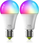 GRIFEMA E27 Smart Bulb, Colour Changing Alexa Light Bulbs, Work with Alexa, 10W