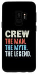Coque pour Galaxy S9 CREW The Legend Name Personnalisé Cute Idea Homme Vintage Crew