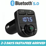 Car Wireless Bluetooth FM Transmitter MP3 Player USB Car Charger Adapter UK