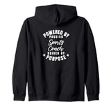 Sports Coach Powered By Passion Driven By Purpose Profession Zip Hoodie