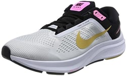 Nike Homme Air Zoom Structure 24 Sneaker, White Wheat Gold Black Pink Spell, 38.5 EU
