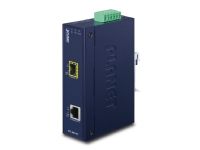 PLANET 10/100Base-TX to 100Base-FX Industrial Media Converter - Converter - Glasfaser (LWL), 200 Mbit/s, Snabb Ethernet, SFP, Blå, Metall, IP30
