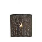 Easy Fit Forest/Tree Design Ceiling Pendant Light Shade Fitting Contemporary Modern Round, Metal, Taupe, add a Touch of The Outside to Your Room, When lit it Gives Off a Stunning Shadow Effect
