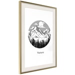 Plakat - Lost Land - 20 x 30 cm - Guldramme med passepartout