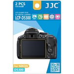 JJC Guard Film Crystal Clear Screen Protector for Nikon D5300 (2 Film Pack)