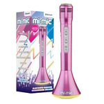 Mi-Mic Kids Karaoke Microphone | Wireless Speaker with Wireless Bluetooth and LED Lights Microphone for Kids, Pink