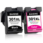 BAISINE Remanufactured for HP 301 301XL Ink Cartridges Combo Pack for HP Deskjet 1000 1010 1050 1510 2000 2050 2510 2545 3050 3055 Officejet 2620 4630 4632 4634 Envy 4500 4502 4503 4505 4507 5530