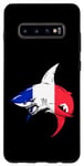 Coque pour Galaxy S10+ Drapeau France Requin Fierté Drapeau Français Racines France Souvenir
