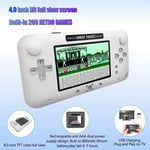 YYSDH Portable Game Player Built-In 208 Classic Games 4 Inch Retro Gaming System, Support TV/AV 12 Bit Rechargeable Video Game Console, Best Gift for Kids And Adults,Black