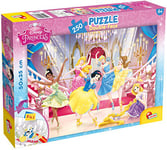 Lisciani - Puzzle Disney Princesses 2 en 1 - 250 pièces - Maxi Puzzle 50 x 35 cm - Double Face avec Verso à Colorier - Pour Enfants dès 6 ans - Feutres Inclus pour Coloriage - Fabriqué En Italie