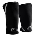 SBD Apparel Knee Sleeves - Momentum 7mm Powerlifting Black/White XS